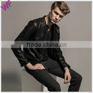 Custom Hight Quality Fashion Mens Leather Jacket thumbnail-3