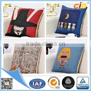 Natural Color Top Quality Digital Printing 100% Cotton Cushion thumbnail-1