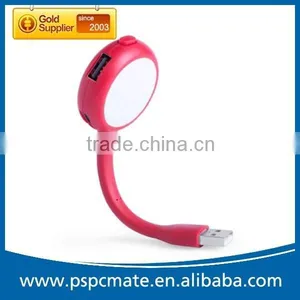 Mini Round Usb 4ports Usb Hub With 4 LED Lamp for Laptop Notebook thumbnail-1