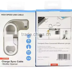 Wholesale Usb Data Cable for Samsung Mobile Phone/for Iphone Usb Cable+bottle Opener Cable thumbnail-1