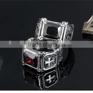 Zircon Jewelry for Men Popular 2016 Stainless Steel Middle Finger Ring thumbnail-5