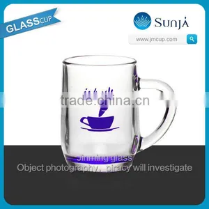 Colorful Series Glass Milk Mug Party Favor Glass Drinking Milk Handle Mug thumbnail-1