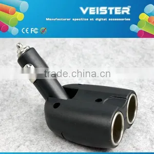 Hotsale 2015 Fashion ABS Car 12v Twin Multisocket Cigarette Lighter Adapter - Adjustable thumbnail-3
