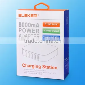 5 USB Port Charger Station Smart Phone Charging Dock thumbnail-5