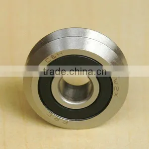 W2 2RS 9.525mm Bore Dual V Guide Wheel Sealed Precision Double Row Angular Contact Ball Bearings thumbnail-1