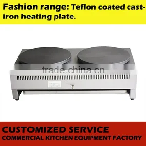 Hot Sale Crepe Machine With Drawer/Stainless Steel Gas Crepe Maker/2 Head Pancake Maker thumbnail-3