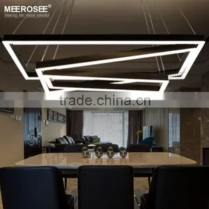 Meerosee Lighting Rectangular Pendant Light LED Luster Design Solutions International Chandelier MD83059 thumbnail-3