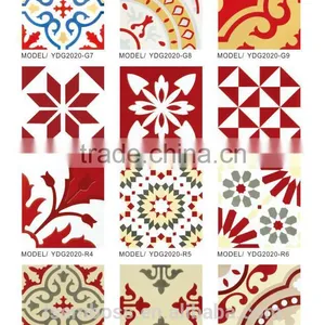 200*200mm Red Color Moroccan Decorative Wall Tile Non-slip Kitchen Floor Tile thumbnail-6