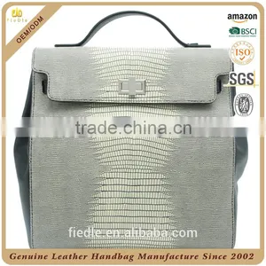 CSS728D001 Fashion Special Natural Lizard Grain Genuine Cow Leather Large Backpacks for Ladies thumbnail-6