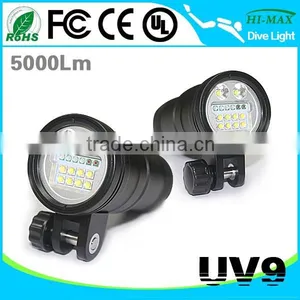 Hi Max UV9 High Brightness 10000 Lumens Rechargeable Dive Flashlight thumbnail-1
