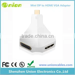 Mini DisplayPort Thunderbolt DP to VGA & HDMI Combo Adapter 2-in-1 for Apple thumbnail-1