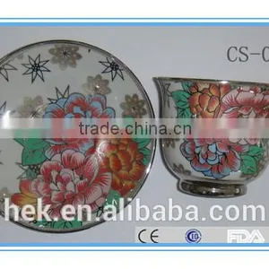 Porcelain , Full Decal , Cup/saucer Set thumbnail-3
