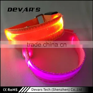 China Factory Stock Sale Led Fitness Led Nylonarmband Flashing Safety Light thumbnail-2