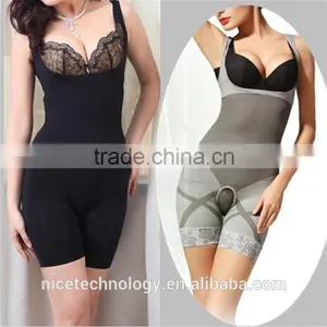 Bamboo Charcoal Seamless Slimming BodySuit ,Body Shaper Tummy Basque Corset 2XL-3XL thumbnail-4