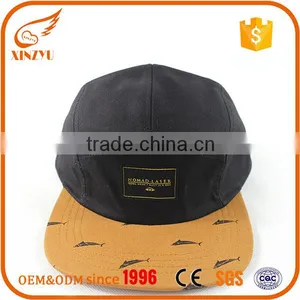 2016 Wholesale Printed 5 Panel Snapback Cap Custom Cheap Flat Bill Hats Unisex thumbnail-3