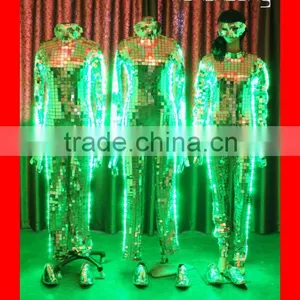Mirror Man LED Dance Costume With Mask thumbnail-4