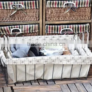 Home Nothions Storage Cotton Rope Basket With Iron Iron Frame thumbnail-2