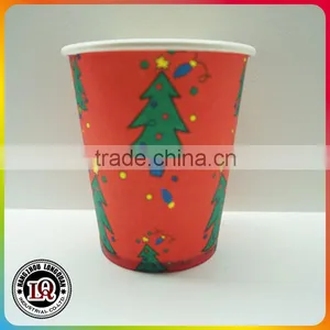 8oz Disposable Christmas Single Wall Paper Cups thumbnail-1
