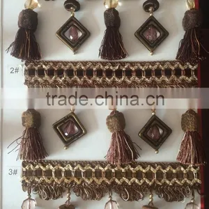 [YZLACE] Tassels Lace Curtains Wholesale 10029 thumbnail-1