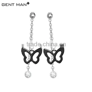 Butterfly 316l Stainless Steel Ceramic Earrings for Woman China Manufacturer thumbnail-1