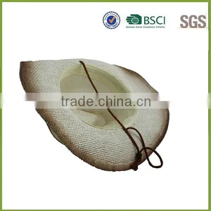 White Wholesale Mens Straw Hat Decorate Straw Folding Straw Hat thumbnail-3