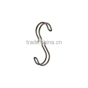 Chrome/Bronze Over The Rod S-shape Hook/ 4 Hooks/ 2 Hooks thumbnail-3