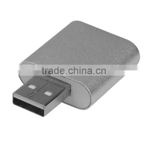 New Aluminum Alloy 3.0 USB Sound Card Headphones 3.5mm Jack Converter thumbnail-5