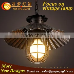 Industrial Rust Iron Flower Shape Pendant Light,global Fancy One Light Pendant Lighting,vintage Luminaire Lamp for Living Room thumbnail-1