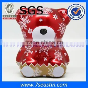 Customized Metal Gift Tin Packing Bear Shaped Boxes thumbnail-1