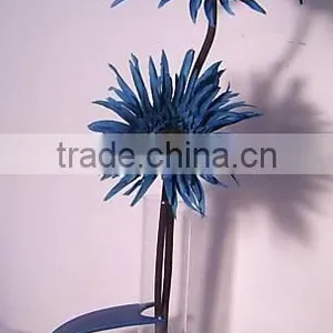 Acrylic & Teal Flower Vase Stand thumbnail-1