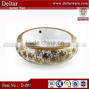 Luxury Golden Art Wash Basin 5 Star Hotel Standard thumbnail-1