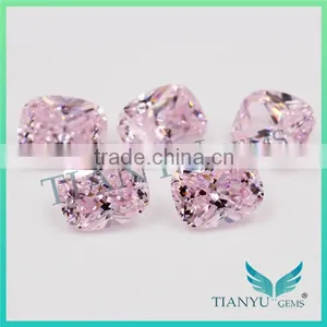 Wholesale Gems Synthetic Heat CZ Stone L-Pink Cushion Cut Loose Cubic Zirconia Price thumbnail-6