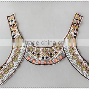 New Design Embroidered Necklace, Ethnic Colourful Embroidered Collar. Women's Garment Collar thumbnail-6