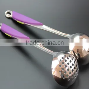 2015 HighQuality Kitchen Tools With Plastic Color Handle Kitchen Tools/Hot Pot Spoon/strainer Customizable LOGO 1PCS S26 thumbnail-6