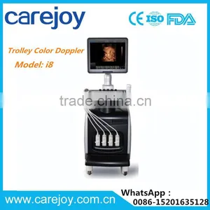 CE/ISO Professional Hospital Equipment Ultrasound Diagnostic Full Digital 4D Trolley Color Doppler Ultrasound Scanner thumbnail-1