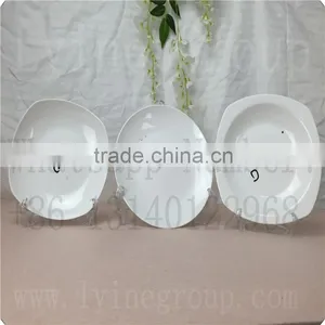 White Porcelain Wholesale Dinner Plates Divided Plates Ceramic Divided Plate thumbnail-1