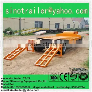 Flatbed Trailer for Transport Excavator/crane/transformer thumbnail-3