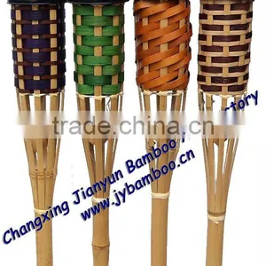 Garden Bamboo Torch/bamboo Tiki Torch/garden Torch thumbnail-1