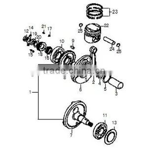 Loncin Gn300 Engine Parts Gn300 Crankshaft and Connecting Rod Comp thumbnail-1