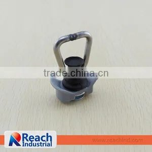 Olive Airline Track Single Stud Fitting With D Ring thumbnail-2