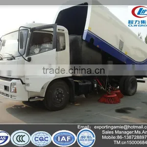Large Dongfeng 6 Wheels 180hp Street Sweeper Truck for Sale thumbnail-1