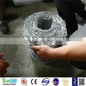 Best Selling Barbed Wire Price per Roll Kenya Hot Dipped Galvanized Barbed Wire thumbnail-1
