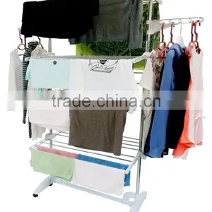 Foldable Laundry Drying Clothes Rack SS Tube With 4 Tiers thumbnail-4