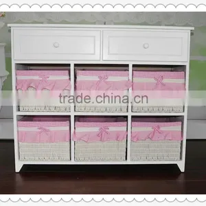 Handmade White Solid Living Room Cabinet With Drawers thumbnail-4