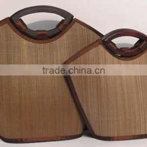 High Quality Best Selling Bamboo Shopping Bag WITH HANDLE From Vietnam thumbnail-1