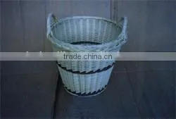 Wicker Craft Round Basket Football Laundry Basket thumbnail-1