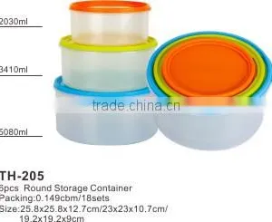BSCI Audit 6pcs Round Stroage Container and Plastic Food Container thumbnail-1