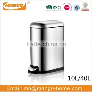 10L/40L Stainless Steel Pedal Trash Bin thumbnail-1