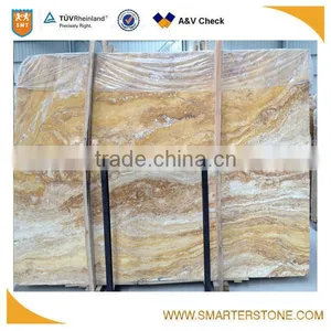 Cross Cut Golden Travertine Slab With Good Price Hot Selling thumbnail-1