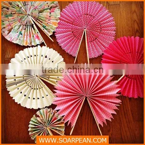 Party Decoration Paper Fans Wholesale Paper Fans Bulk thumbnail-1